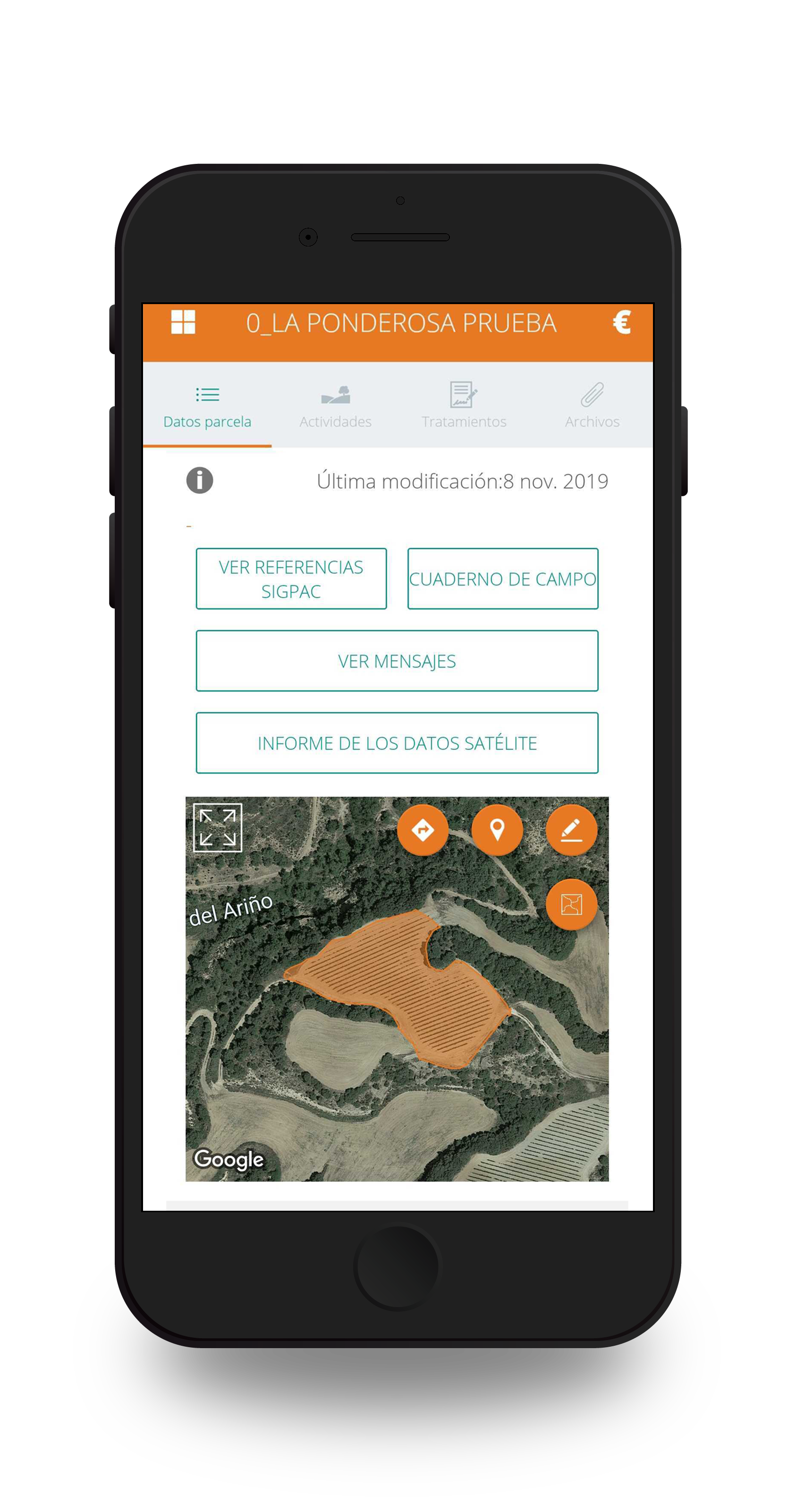 mockup mobile vsual app parcela